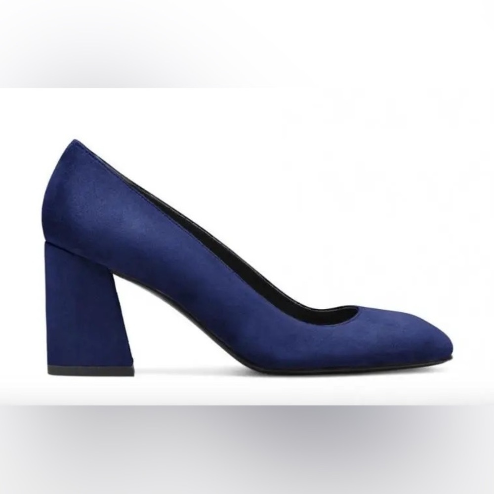 Stuart Weitzman Mary Mid Heel Suede Pump 7
